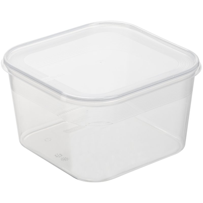 plast team boîte de congélation Helsinki, carrée, transparente, 1,8 litre